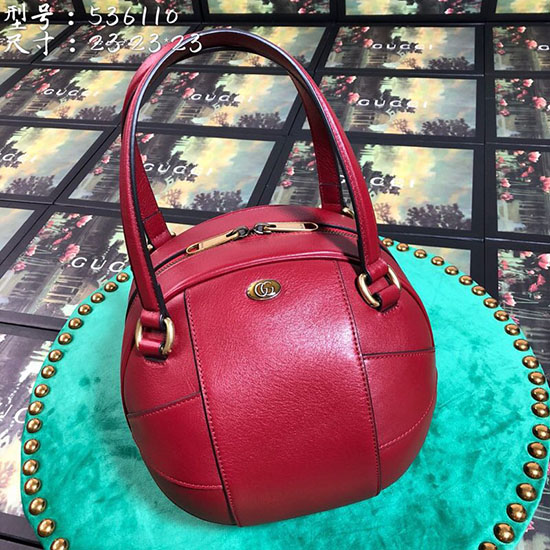 Gucci Borsa Tote A Forma Di Basket Rossa 536110