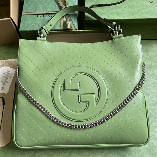 Gucci Borsa Tote Bionda Bionda Media Verde 751516