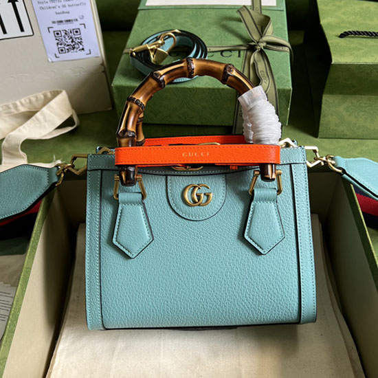 Gucci Borsa Tote Mini Diana Azzurra 702732