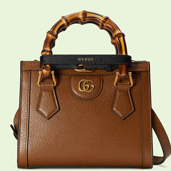 Gucci Borsa Tote Mini Diana Marrone 702732