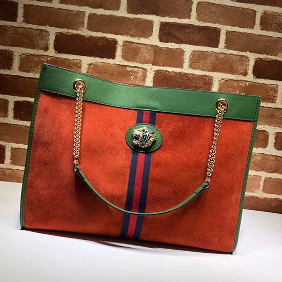 Gucci Borsa Tote Rajah Grande Arancione 537219