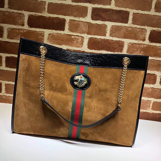 Gucci Borsa Tote Rajah Grande Marrone 537219