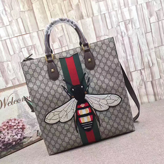 Gucci Borsa Web Animalier Gg Suprema Con Ape 437549