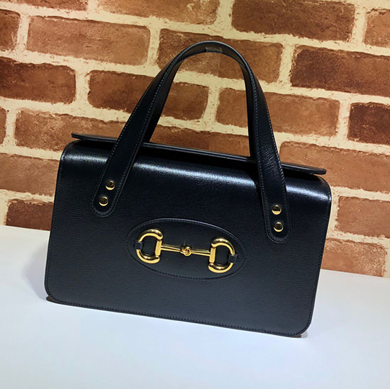 Gucci Horsebit 1955 Borsa Piccola Con Manico Superiore Nera 627323