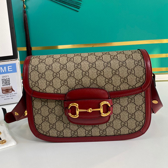 Gucci Horsebit 1955 Gg Borsa A Tracolla Suprema Suprema Rossa 602204