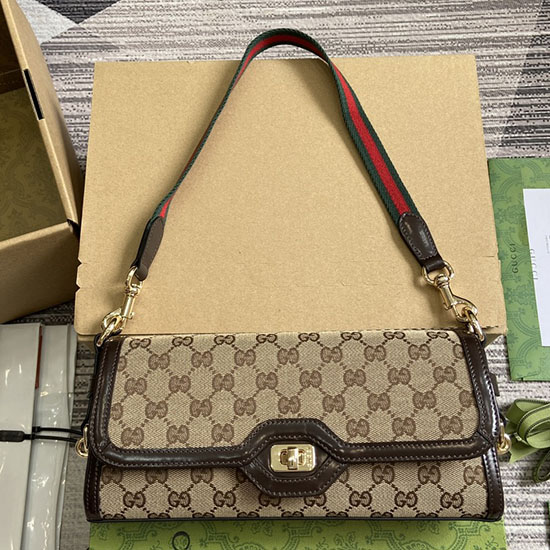 Gucci Luce Borsa A Tracolla Piccola Marrone 786027