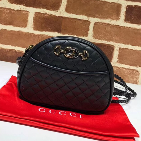 Gucci Mini Borsa In Pelle Laminata Nera 534951