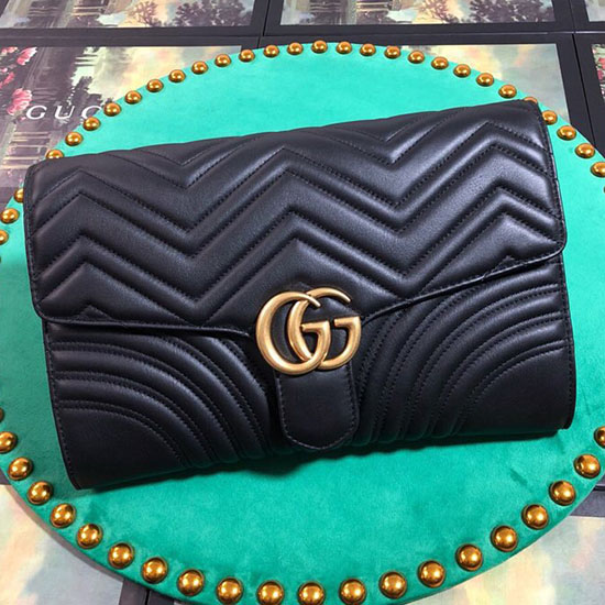 Gucci Pochette Gg Marmont Nera 498079