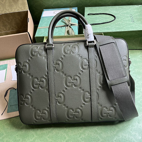 Gucci Valigetta Jumbo Gg Verde Scuro 658573