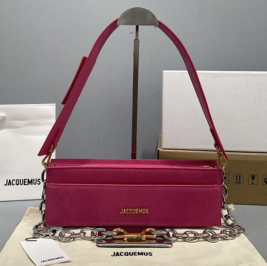 Jacquemus Le Ciuciu Borsa A Tracolla In Pelle Scamosciata Rosa J2043