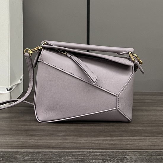 Loewe Borsa Mini Puzzle Classica In Pelle Di Vitello L062312 Viola