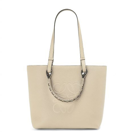 Loewe Borsa Tote Piccola In Pelle A Grana Anagramma Grigia L62186