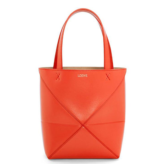 Loewe Mini Puzzle Fold Tote Arancione L9030