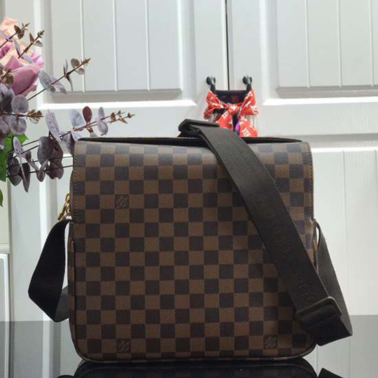 Louis Vuitton Borsa A Tracolla Damier Ebene In Tela Naviglio N45255