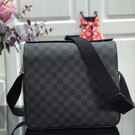 Louis Vuitton Borsa Messenger Naviglio In Tela Grafite Damier N45255