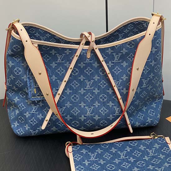 Louis Vuitton Borsone Blu Denim Mm M46855