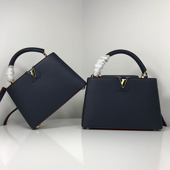 Louis Vuitton Capucines In Pelle Taurillon Bb Blu M94517