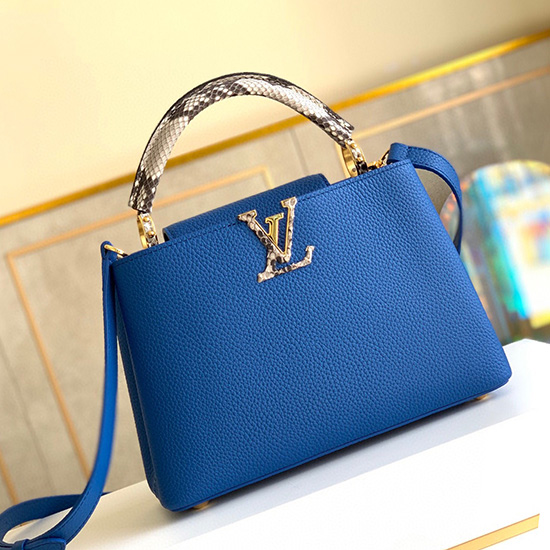 Louis Vuitton Capucines In Pelle Taurillon Bb Blu M97980