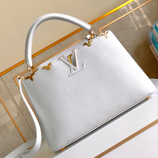 Louis Vuitton Capucines Mm Bianco M54663