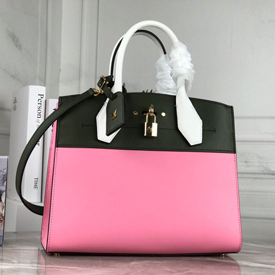 Louis Vuitton City Steamer In Pelle Liscia Rosa Pm M51034