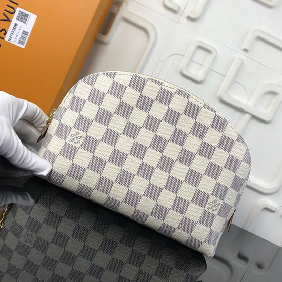 Louis Vuitton Damier Azur Pochette In Tela Cosmetica Gm N47353