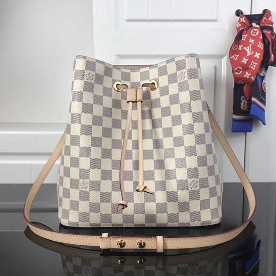 Louis Vuitton Damier Azur Tela Neonoe Rosa N40153