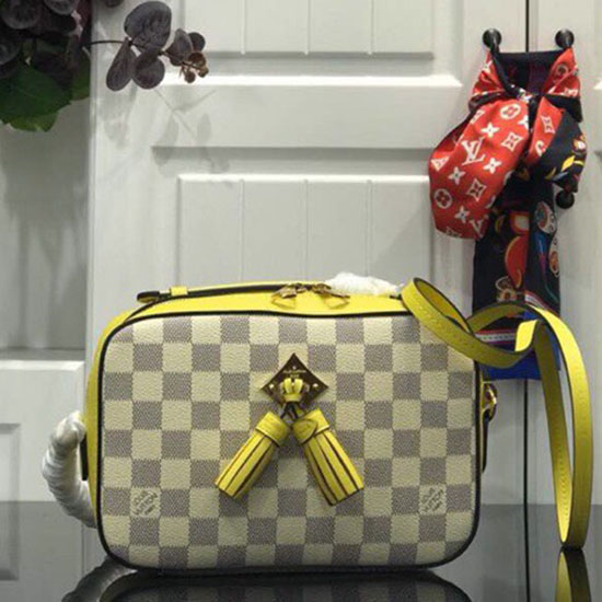 Louis Vuitton Damier Azur Tela Saintonge Giallo N40154