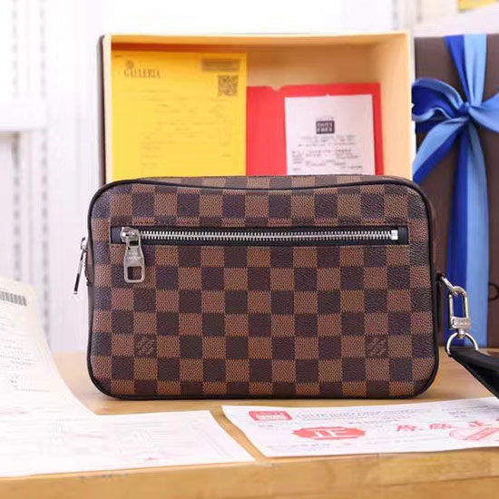 Louis Vuitton Damier Ebene Canvas Pochette Kasai M42838