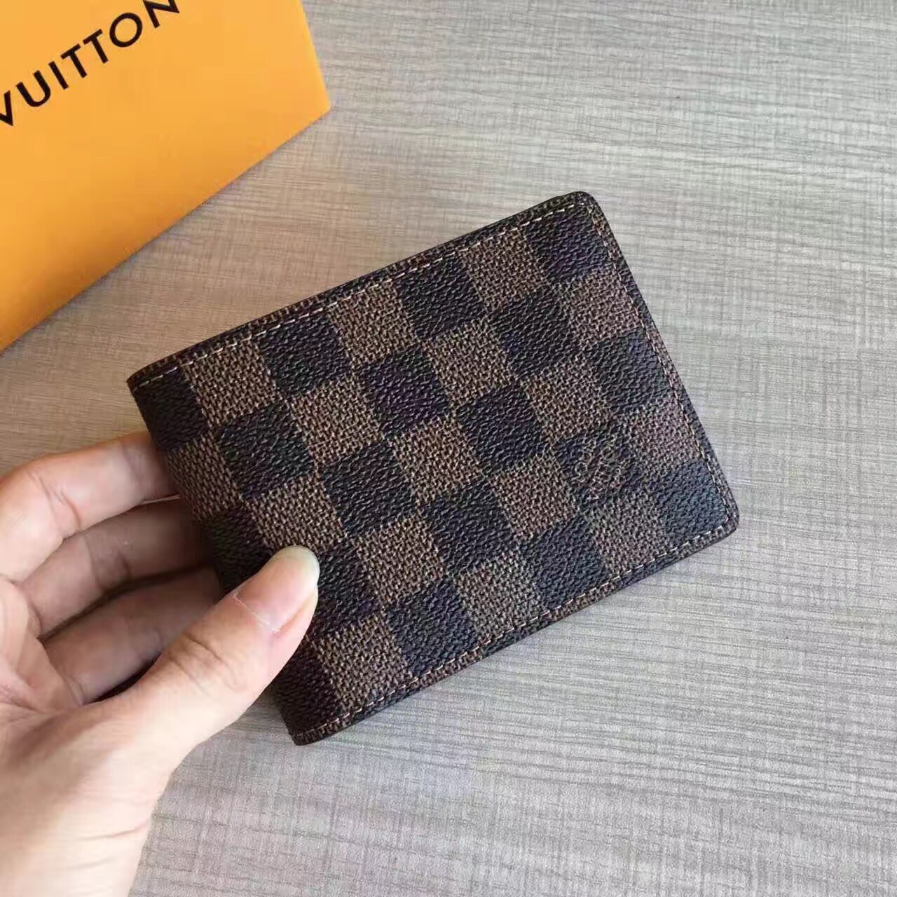 Louis Vuitton Damier Ebene Portafoglio Multiplo In Tela N60895