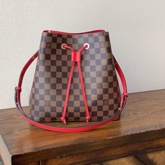 Louis Vuitton Damier Ebene Tela Neonoe Rosso N40198