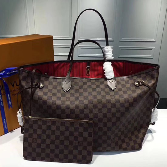 Louis Vuitton Damier Ebene Tela Neverfull Gm N40990