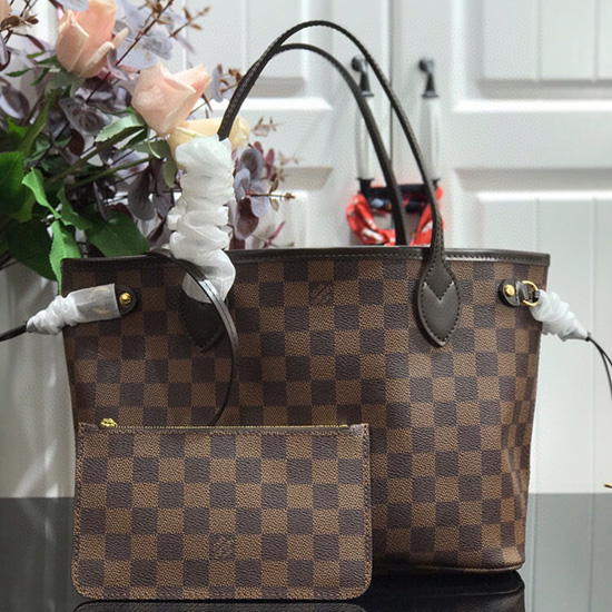 Louis Vuitton Damier Ebene Tela Neverfull Pm Rosso N41359