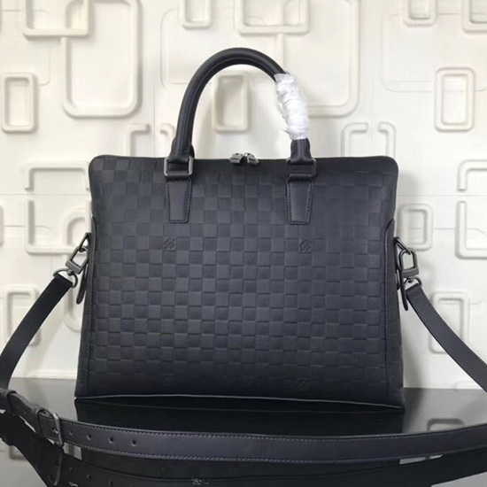 Louis Vuitton Damier Infini Valigetta In Pelle Noir N41151