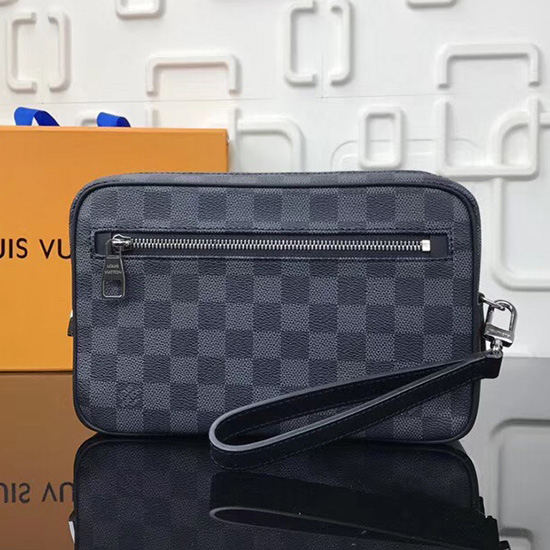 Louis Vuitton Damier Pochette In Tela Grafite N41663