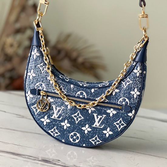 Louis Vuitton Denim Passante Blu M81166