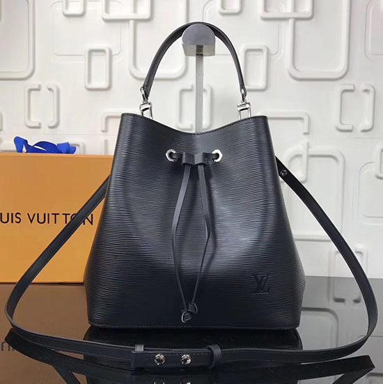 Louis Vuitton Epi Lockme Secchiello In Pelle Noir M54366