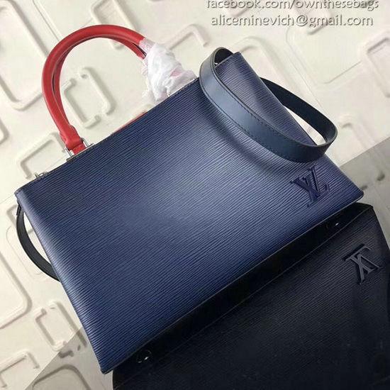 Louis Vuitton Epi Pelle Epi Pelle Kleber Pm Indaco Coquelicot M51333