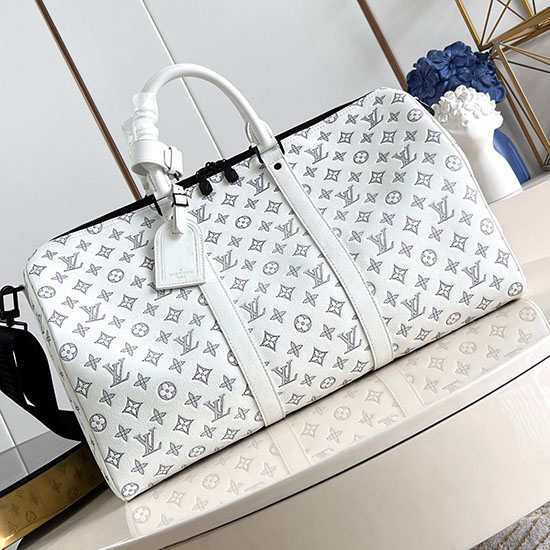 Louis Vuitton Keepall Bandouliere 50 Bianco M24953