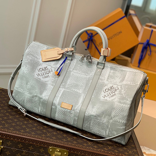 Louis Vuitton Keepall Bandouliere 50 Grigio N50059