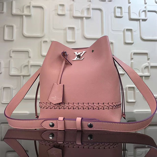 Louis Vuitton Lockme Secchiello In Morbida Pelle Di Vitello Rosa M54681