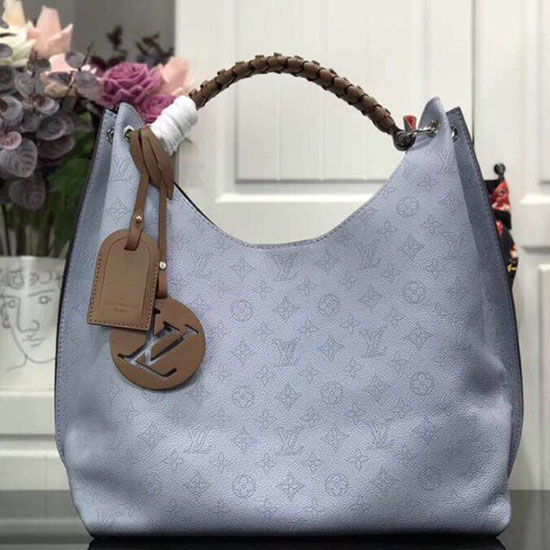 Louis Vuitton Mahina Pelle Blu Caramello M53188