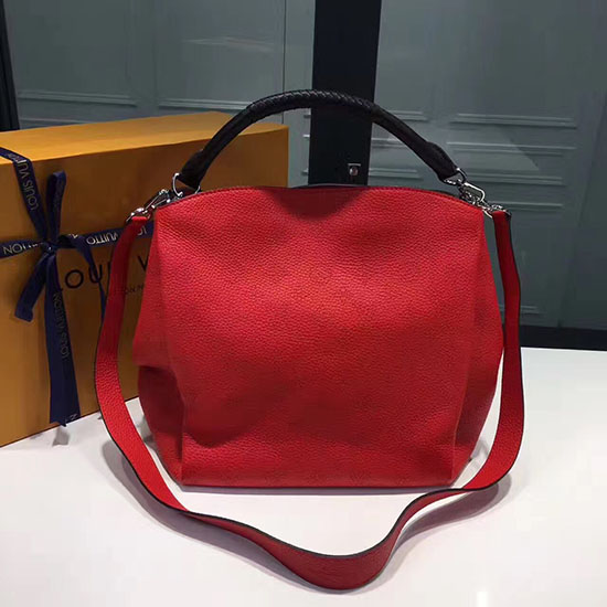 Louis Vuitton Mahina Pelle Di Vitello Babylone Pm Rosso M50031