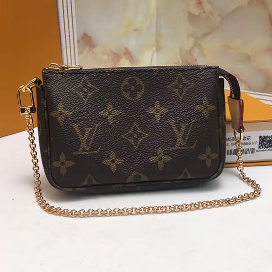 Louis Vuitton Mini Pochette In Tela Monogram Accessori M58009