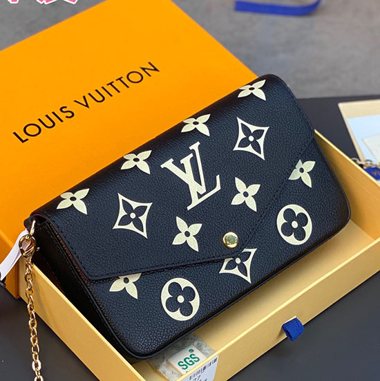 Louis Vuitton Monogram Impreinte Pochette Felicie Nera M64065