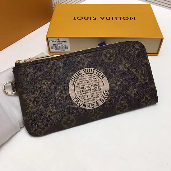 Louis Vuitton Monogram Tela Complice Tronchi Portafogli M58024