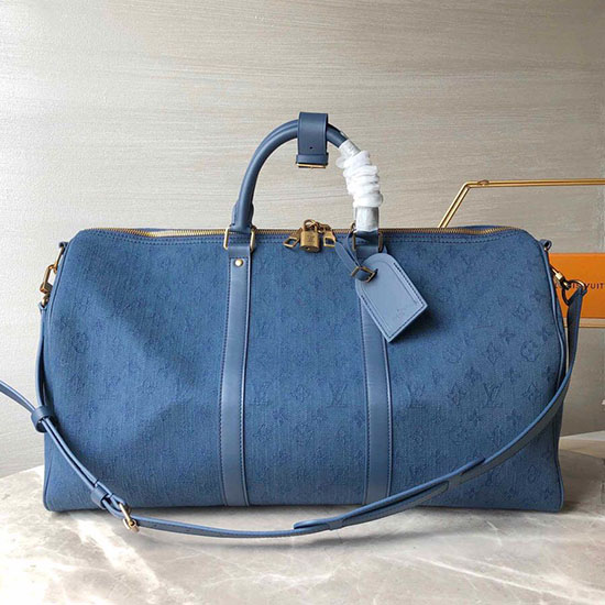 Louis Vuitton Monogramma Denim Borsone Bandouliere 50 M44645