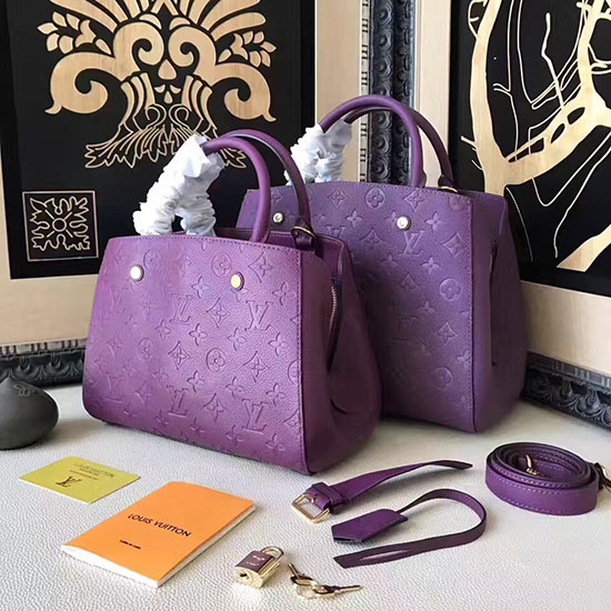 Louis Vuitton Monogramma Empreinte Montaigne Mm Viola M42296