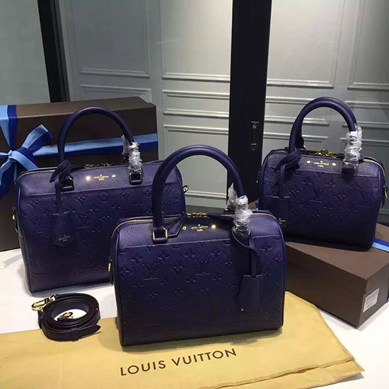 Louis Vuitton Monogramma Impresso Speedy Bandouliere Blu M42406