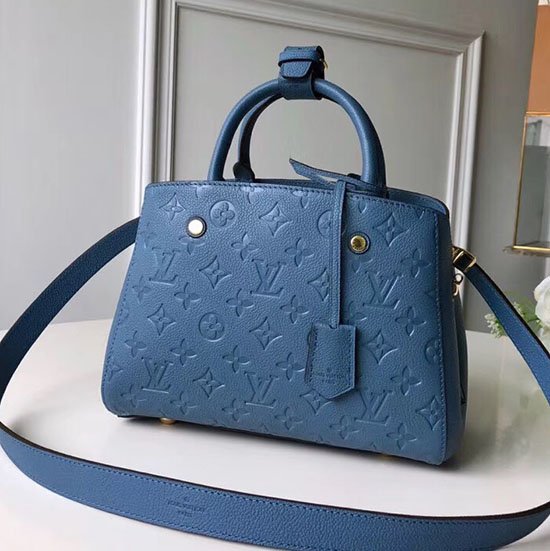 Louis Vuitton Monogramma Impronta Montaigne Bb Blu M41053