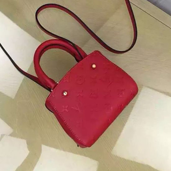 Louis Vuitton Monogramma Impronta Nano Montaigne Rosso M50865